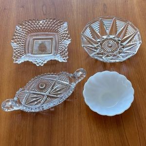 Assorted candy & nut dishes